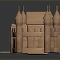 Modern Building Blocks Toy Building Blocks Toy Building Blocks Castle Wood Castle 3d model