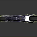 Futuristic Concept Car With Sleek Aerodynamic Design And Two Large Wheels