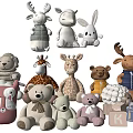 Adorable Animal Shaped Plush Stuffed Toys With Deer Rabbit Bear Giraffe And Alphabet Blocks