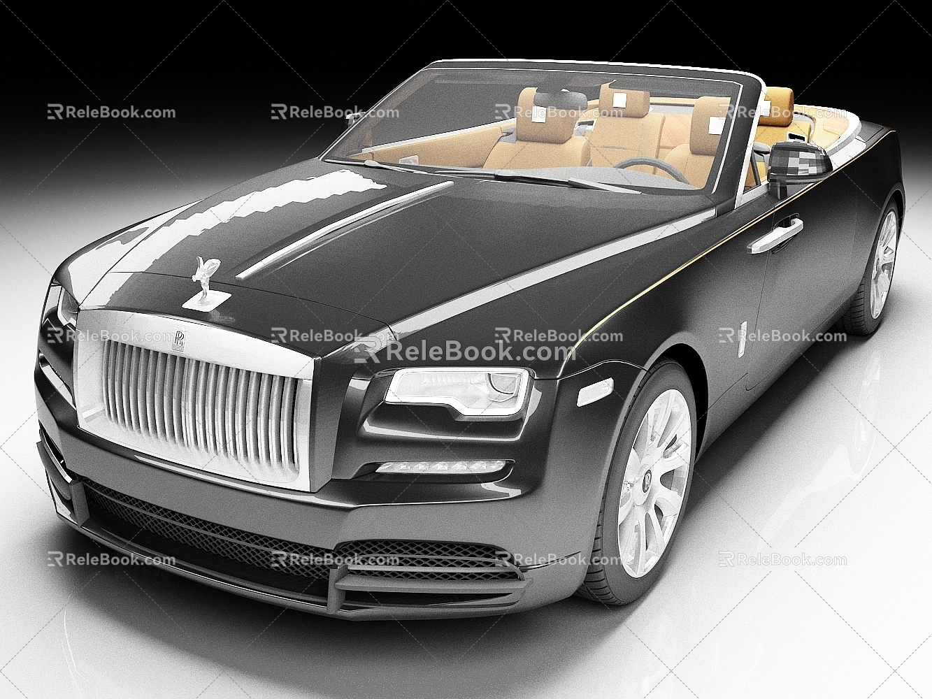 Rolls-Royce Obsidian Shadow Luxury Car Car Convertible Car 3d model