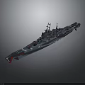 Modern Warship 3D Model With Detailed Deck Hull And Bridge Structure 3d model