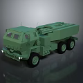 Six Wheel Green Military Truck With Heavy Duty Cargo Body And Cab Design