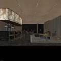 Modern Japanese Restaurant Interior With Shoji Screens Pendant Lights And Wooden Dining Tables Chairs