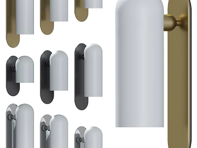 Modern Minimalist Wall Lamps In White Black And Gold For Home Decor 3d model