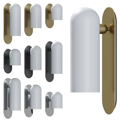 Modern Minimalist Wall Lamps In White Black And Gold For Home Decor 3d model