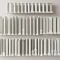 Different Types of White Roman Columns with Classic Styles and Architectural Details