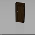 Brown Wooden Cabinet Door With Elegant Design Smooth Surface And Metal Handle