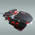 Redragon Gaming Mouse With Black Red Silver Mechanical Design And Wired Connection 3d model