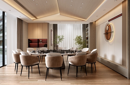 New Chinese Private Room Restaurant Private Room 3d model