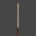 Traditional Handcrafted Axe Featuring Decorative Metal Head and Wooden Handle in Forest Wooden Pathway