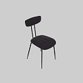 Modern Gray Velvet Single Chair With Padded Seat And Black Metal Legs