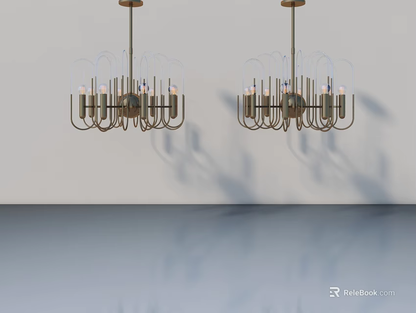 Modern Hinged Door Design With Glass Panels For Home Interior Decoration 3d model