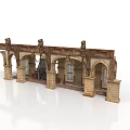 Classical Architectural Facade With Arched Openings Columns And Intricate Carvings