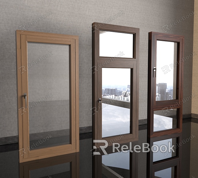 Window single open window casement window aluminum clad wood window model