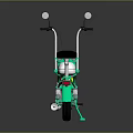 Green NCTA Motorcycle With Black Seat And Metallic Frame Design