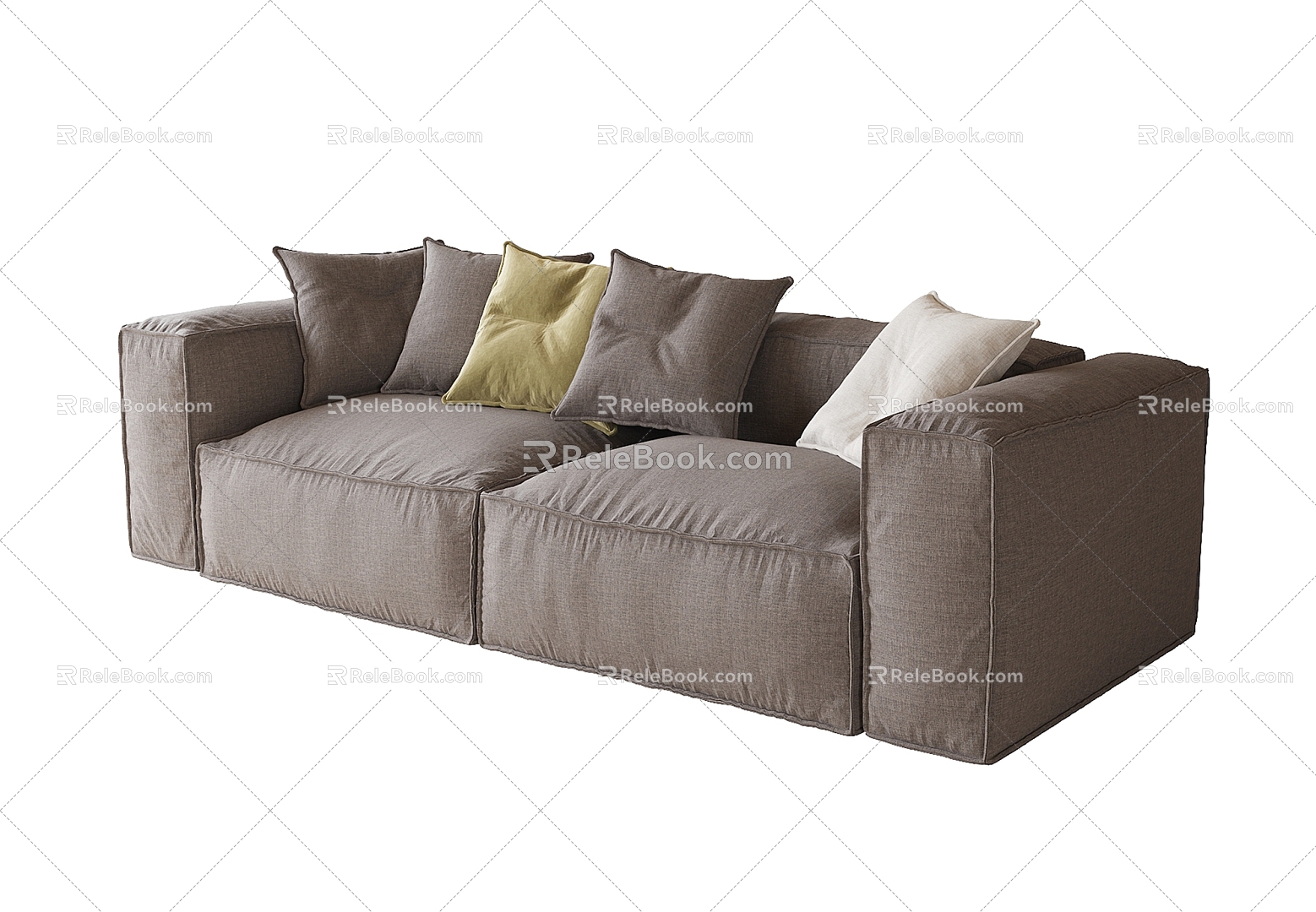 Modern double sofa 3d model