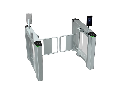 Swing gate channel gate Haikang small swing gate face recognition security gate machine 3d model