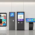 Modern self-service machine number picking machine intelligent screen guide view ticket picking machine consulting machine floor machine display screen 3d model