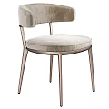 Modern Accent Chair with Soft Velvet Upholstery and Sleek Metal Frame in Neutral Tone