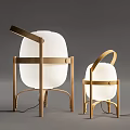 Japanese-style table lamp 3d model