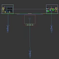 Integrated Monitor System With Large Display And Connected Control Screens