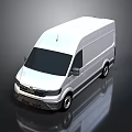 White Cargo Van With Modern Sleek Exterior Design For Commercial Transportation