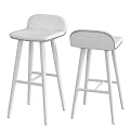 Modern Bar Stools With Wooden Legs And Black Gray Seats Design