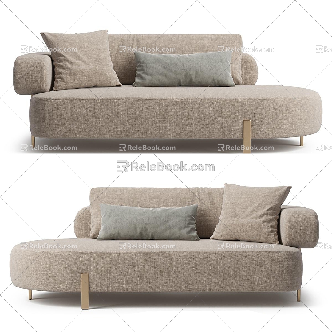 Double sofa sofa 3d model