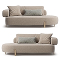 Double sofa sofa 3d model