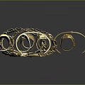 Elegant Modern Luxury Gold Jewelry Accessories Including Rings And Bracelets With Blue Stones