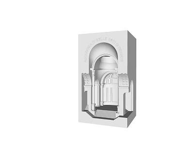 European style wall lamp embedded gypsum wall lamp 3d model