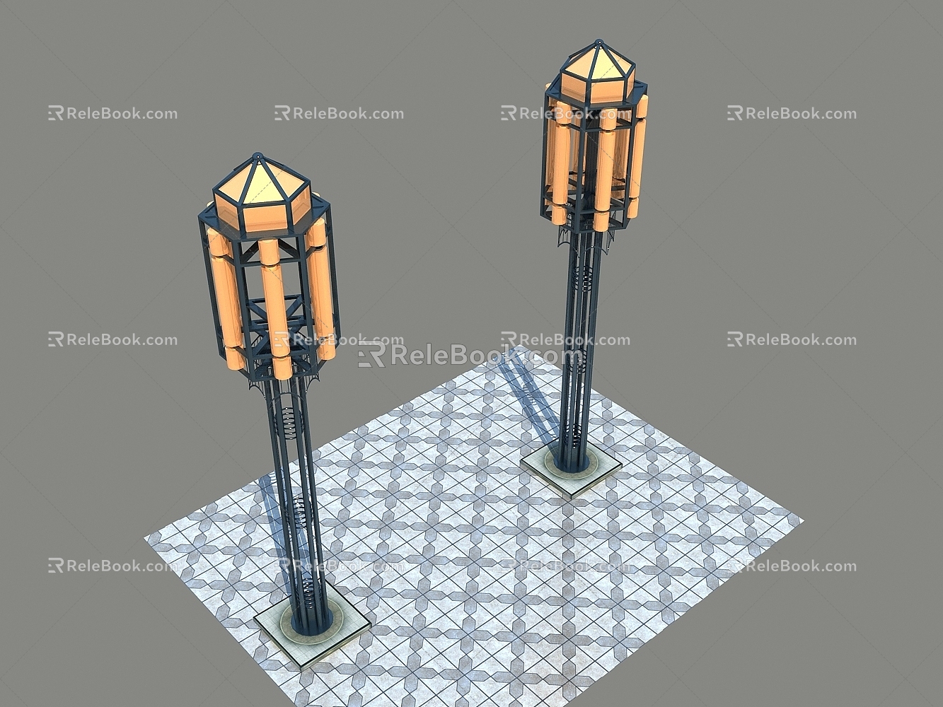 Modern Street Light Square Light Street Light model