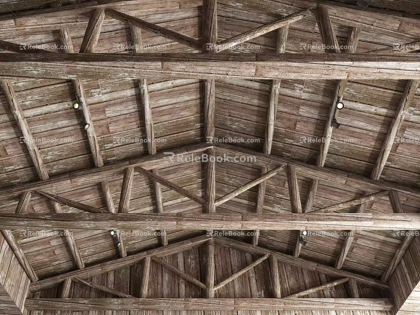 New Chinese-style Beam Frame Mortise and Tenon Structure 3d model