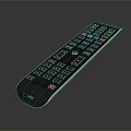 Black Remote Control With Colorful Buttons For Home Entertainment Use 3d model
