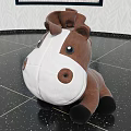 Brown and White Stuffed Horse Plush Toy Soft Cuddly Adorable for Kids Playtime