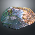 Scenic Natural Terrain Landscape With Green Vegetation Bare Land Rocky Areas And Sunlit Slopes