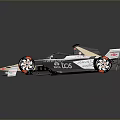 Sleek Racing Car With Streamlined Body And Open Cockpit Design Features