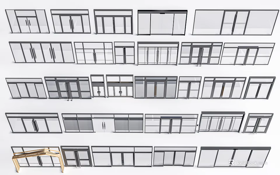 Casement Windows In Different Designs And Modern Styles For Architectural Applications 3d model