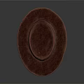 Stylish Brown Wide Brimmed Hat With Gray Band Fashion Accessory For Outfits