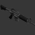Detailed Tactical Military Rifle With Barrel Magazine Stock Grip And Trigger Design