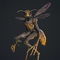 Game Movie Character Sci Fi Fantasy Creature Design Multiple Angles With Wings And Limbs