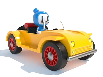 Style toy car toy cartoon decorative ornaments 3d model