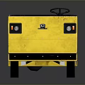 Yellow Flatbed Utility Vehicle For Industrial Cargo Transport With Cab