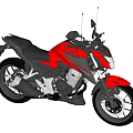 Red and Black Motorcycle With Sleek Design Sporty Bodywork And Black Wheels