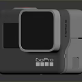 Grey GoPro Camera Featuring Dual Screens Front Display And Modern Design