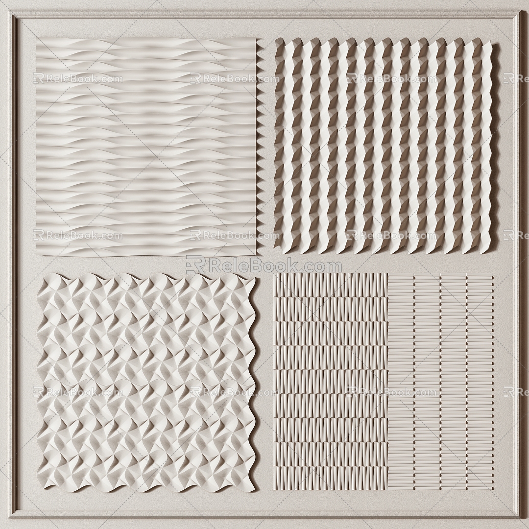 Modern wall decoration board 3d model