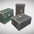 Sturdy Storage Cases With Metal Frames And Various Professional Designs 3d model