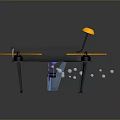 High Performance Drone With Yellow Propellers And Camera For Aerial Operations 3d model