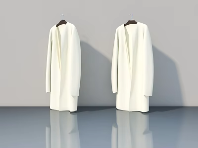 Modern White Hinged Door With Sleek Design For Interior Home Use 3d model
