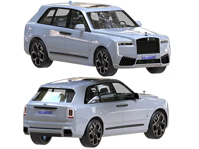 Rolls Royce Luxury White SUV Showcasing Front And Rear Stylish Exterior Design 3d model